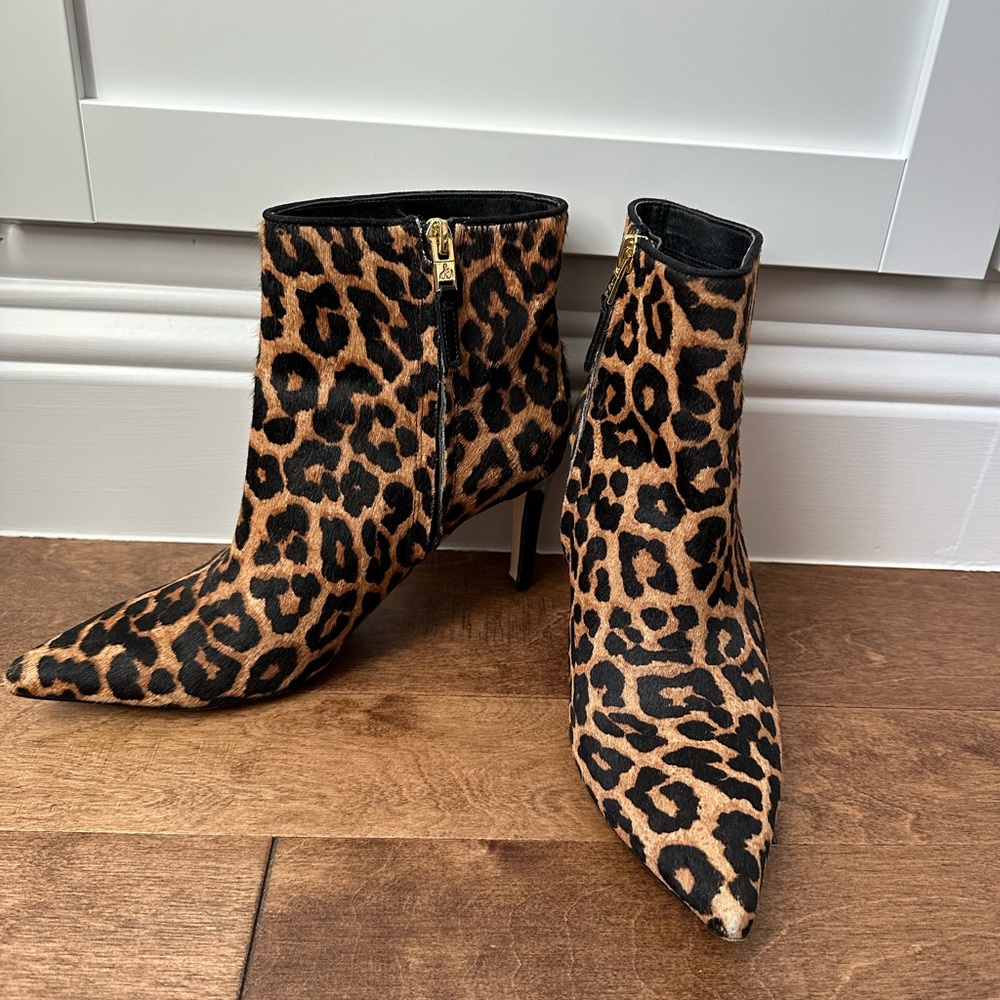 Sam Edelman Leopard Booties - Picture 1 of 5